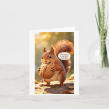 Lustige Eichhörnchen-inspirierte Witzkarte