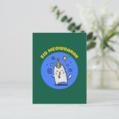 Lustige Eid-Katze Postkarte (Stehend Vorderseite)