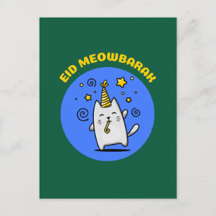 Lustige Eid-Katze Postkarte