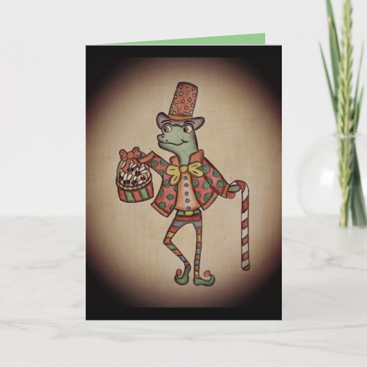 Lustige Eidechsen-Weihnachtskarte Karte (Vorderseite)