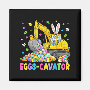 Lustige Eier Cavator Osterhase Bagger Jungen Kind Magnet