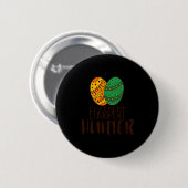 Lustige Eier Experte Jäger Ostern Wortspiel Spruch Button (Vorne & Hinten)
