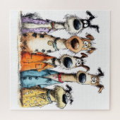 Lustige eigenwillige Hunde Puzzle (Horizontal)