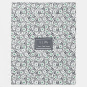 Lustige Ein-Dollar-Musterdecke mit individuellem N Fleecedecke (Vorderseite)