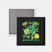 Lustige Ein Glückliches Verhalten Tech St Patricks Magnet (Vorderseite/Rückseite)
