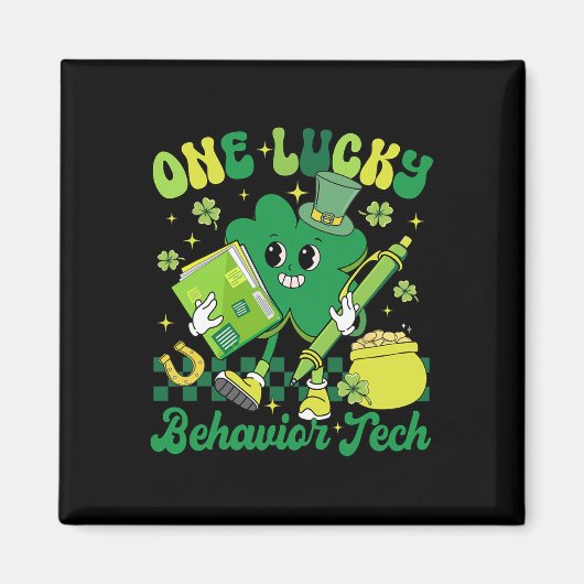 Lustige Ein Glückliches Verhalten Tech St Patricks Magnet (Vorne)