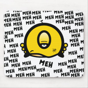 Lustige Einäugige Cartoon-„Meh“ Mousepad