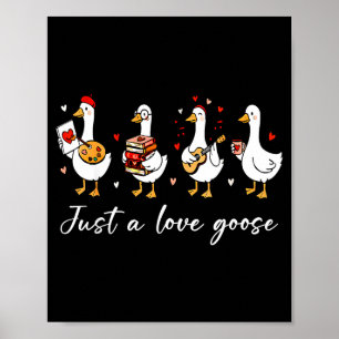 Lustige einfach eine Liebe Gans Ente Buchliebhaber Poster