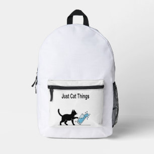 Lustige 'Einfach Katzendinge' Schwarze Katze versc Bedruckter Rucksack