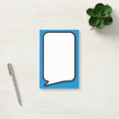 Lustige einfache blaue Sprechblase aus Comic-Hefte Post-it Klebezettel (Büro)