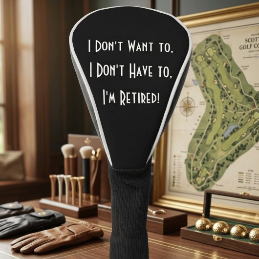 lustige, einfache Rente Golf Headcover