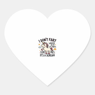 Lustige Einhorn-Furzt-Quote Vintage-Regenbogen-Ein Herz-Aufkleber