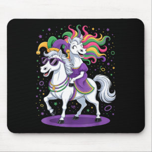 Lustige Einhorn-Reitpferd-Narrenhut Frauen Männer  Mousepad