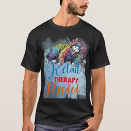 Lustige "Einkaufstherapie benötigt" Einkaufskatze T-Shirt