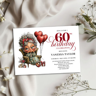 Lustige Einladung zum 60. Geburtstag - Thema alte 