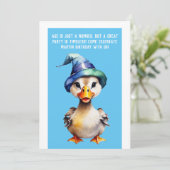 lustige Einladung zum Geburtstag, das Veranstaltun (Stehend Vorderseite)