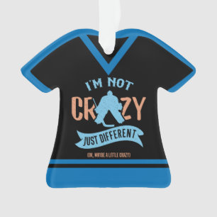 Lustige Eis-Hockey-Tormann-Feiertags-Verzierung Ornament