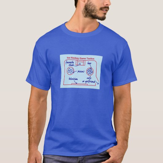 Lustige Eis-Hockeyspieltaktiken, T-Shirt (Vorderseite)