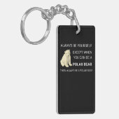 lustige Eisbär immer selbst Bären Schlüsselanhänger (Vorderseite links)