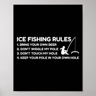 Lustige Eisfisch-Regeln  Poster