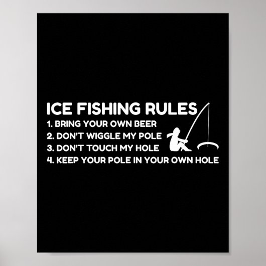 Lustige Eisfisch-Regeln Poster (Vorne)