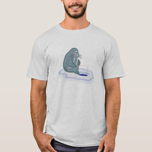 lustige Eisfischer T-Shirt (Vorderseite)