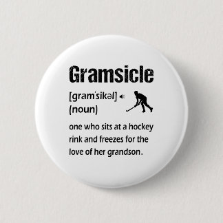 Lustige Eishockey-Oma Gramsicle Definition Button