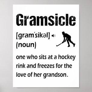 Lustige Eishockey-Oma Sicle Definition Poster