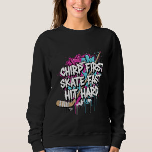Lustige Eishockeyfeld-Ratte Graffiti-Drip-Street-A Sweatshirt