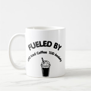 Lustige Eiskaffee- und Angst-Tasse - Relatable %90 Kaffeetasse
