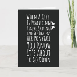 Lustige Eiskunstlaufkarte für sie Teenie Mädchen F Karte