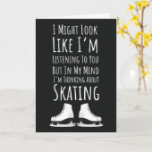 Lustige Eislaufkarten Winter Eisläuferin Frauen Hu Karte (Gelbe Blume)