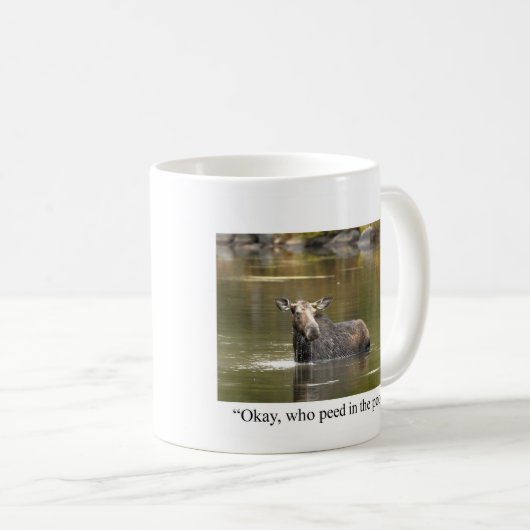 Lustige Elch-Kaffee-Tasse Kaffeetasse (VorderseiteRechts)