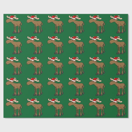Lustige Elch-tragender Geschenkpapier (Flach)