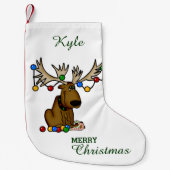 Lustige Elche Kleiner Weihnachtsstrumpf (Vorderseite)