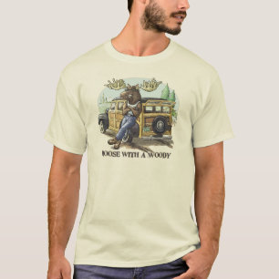 Lustige Elche mit einem Woody durch Mudge Studios T-Shirt