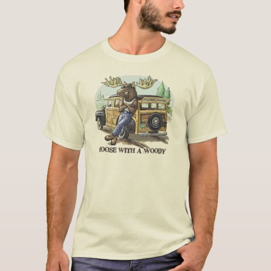 Lustige Elche mit einem Woody durch Mudge Studios T-Shirt (Vorderseite)