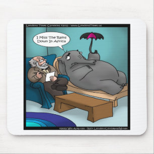 Lustige Elefant-in-Therapie-Karten-Shirts-Geschenk Mousepad