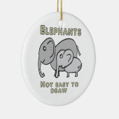 Lustige Elefanten Keramik Ornament (Rechts)