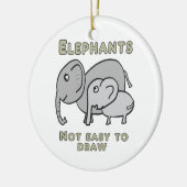 Lustige Elefanten Keramik Ornament (Links)