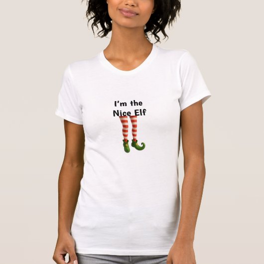 Lustige Elf Beine | Ich bin der nette Elf T-Shirt (Vorderseite)