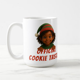 Lustige Elf-Gesichter Offizieller Cookie-Tester Kaffeetasse