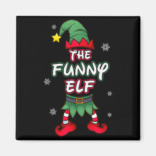 Lustige Elf Weihnachts-Pyjamas Pjs passende Famili Magnet