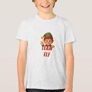 Lustige Elfengesichter   Nordpol-Spaß für Kinder z Tri-Blend Shirt