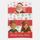 Lustige Elfengesichter | Offizieller Cookie-Tester Geschirrtuch (Vertikal)