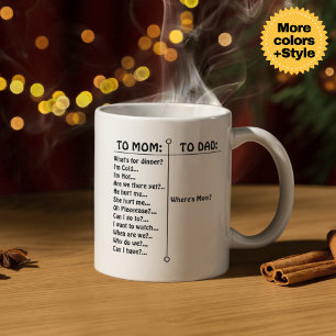 Lustige Eltern-Mug - "Mom of Sassholes" & Mehr - Zweifarbige Tasse