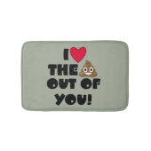 Lustige Emoji Liebe Badematte (Vorderseite)