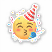 Lustige Emoticon-Party Aufkleber (Vorderseite)