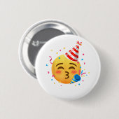Lustige Emoticon-Party Button (Vorne & Hinten)