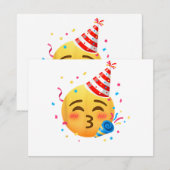Lustige Emoticon-Party Einladung (Vorne/Hinten)